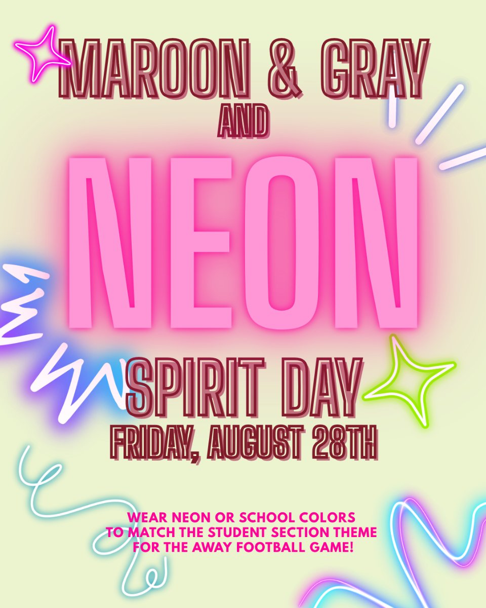Maroon and Gray and Neon